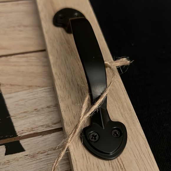 Christmas Serving Tray, Hot Cocoa Served Daily, Holiday Decor, Metal Handles - Picture 5 of 6